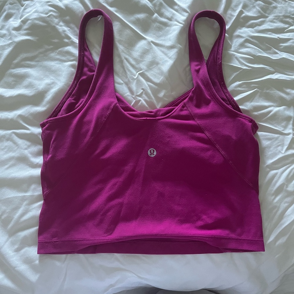 Lululemon cropped tank pink
